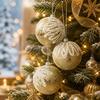 3Pcs/Set Creative Christmas Tree Balls 8CM Xmas Ornament Ball Durable Christmas Ball  Home