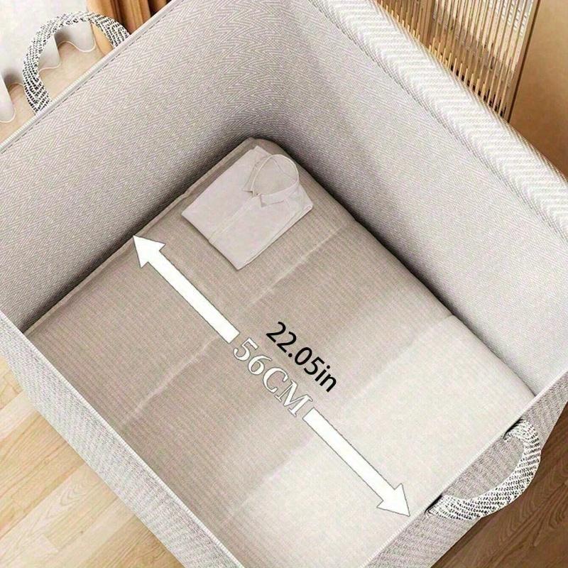 Large Foldable Clothes Storage Bag, Extra-Large Fabric Extra-Large Ace-Saving Organizer for Quilts, Clothing, Toys - Ideal for Bedroom, Home