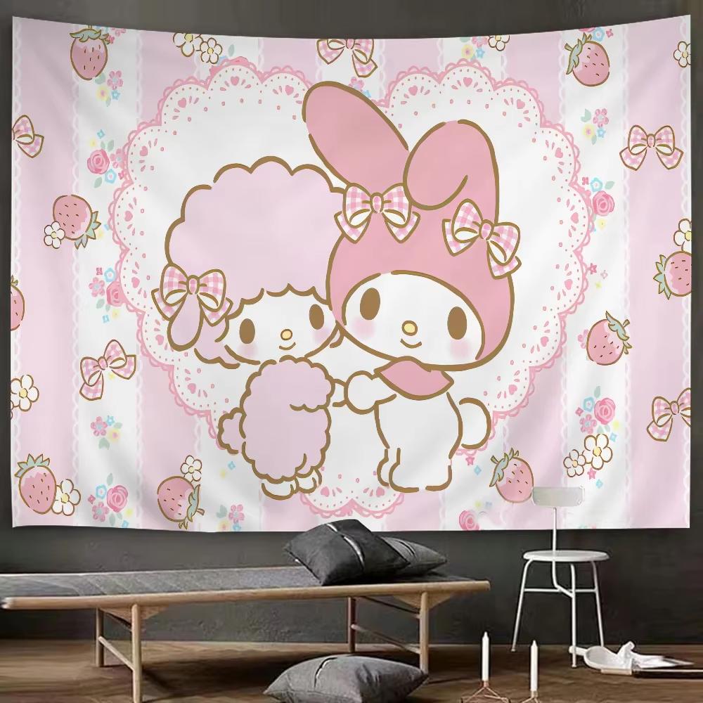 Sanrio Cinnamoroll Hello Kitty My Melody Tapestry Cute Bedroom Home Decor