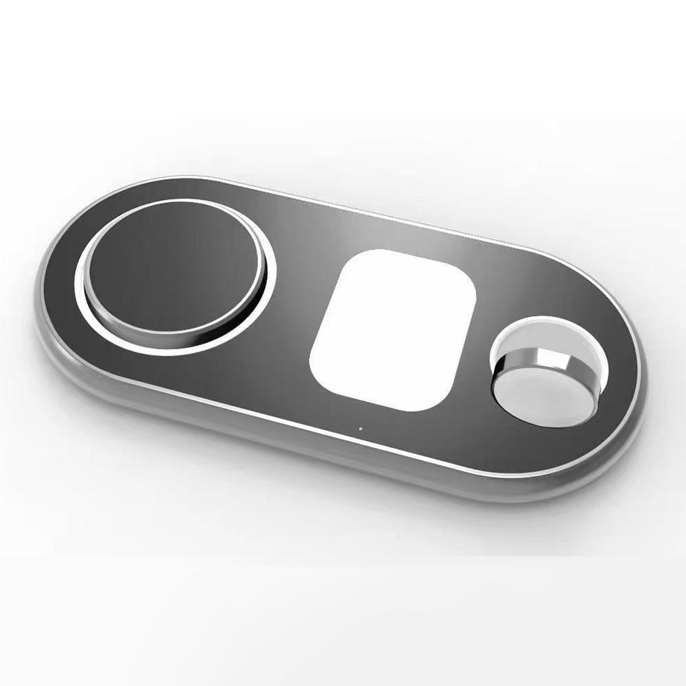 

Зарядная станция 3 в 1. Складная магнитная беспроводная зарядная подставка, совместимая с чёрный