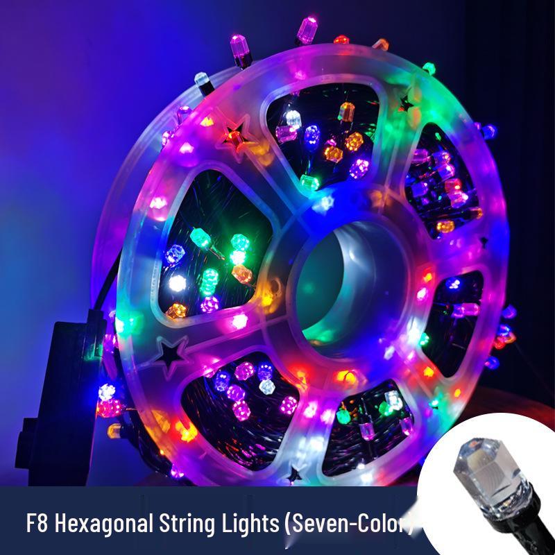 

25 Color Round Crystal Bubble Lights - 50m, High Brightness, 8 Modes, Waterproof & Sunproof. 240 LED High Brightness 50m [220V Plug-in]