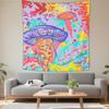 Boho Chic Wall Tapestry With Moon Phase Floral Starry Sky Design Bedroom Yoga Studio Decor
