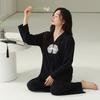 Pajamas Women's Spring and Autumn Pure Cotton Long-sleeved New Floral Thin Mother Advanced Sense Can Be Worn Outside Cool Cotton Suit