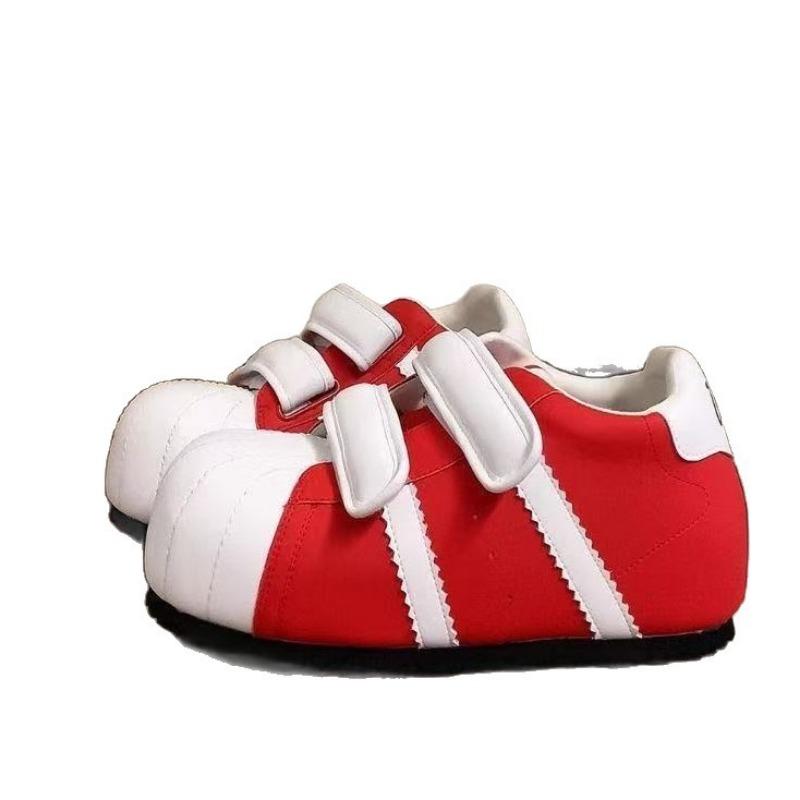 Velcro Ugly Cute Shell Head Bread Shoes Women's New Versatile Inner Height Increase Casual Sports Small Board Shoes