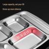 Shixun 304 Stainless Steel Four-Compartment Lunch Tray