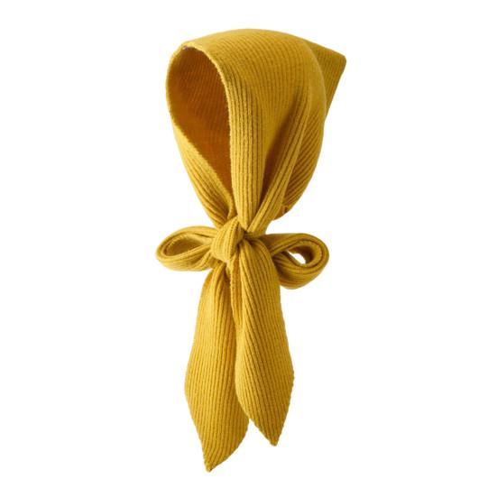 Women Hat Scarf Solid Color Soft Warm 2 In 1 Knit Scarf Hat Versatile