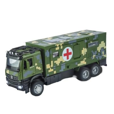 1/32 Stampaggio a iniezione Militare Multifunzionale Veicolo Medico Suono e Luce Mainan Pullback Car Boy Gift