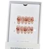 Smiling Cat Eye French Hand-painted Cute Cherry Sequin Glitter Nail Art Patch Wear Nail Pure Handmade