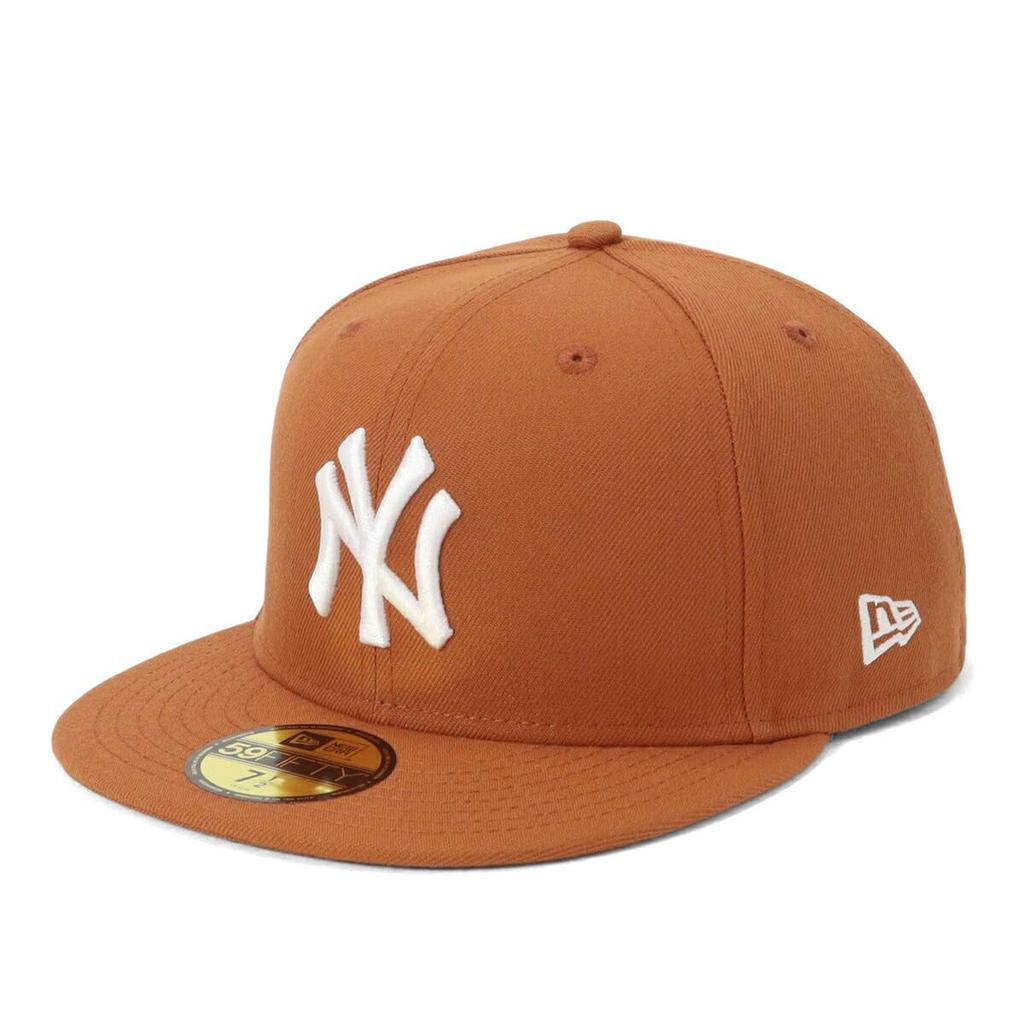 New Era 59FIFTY Cap MLB New York Yankees NY Earthy Brown ONSPOTZ and 5950 Flat Popular Size Stickers Large and Small Sizes Everyday Sports Baseball