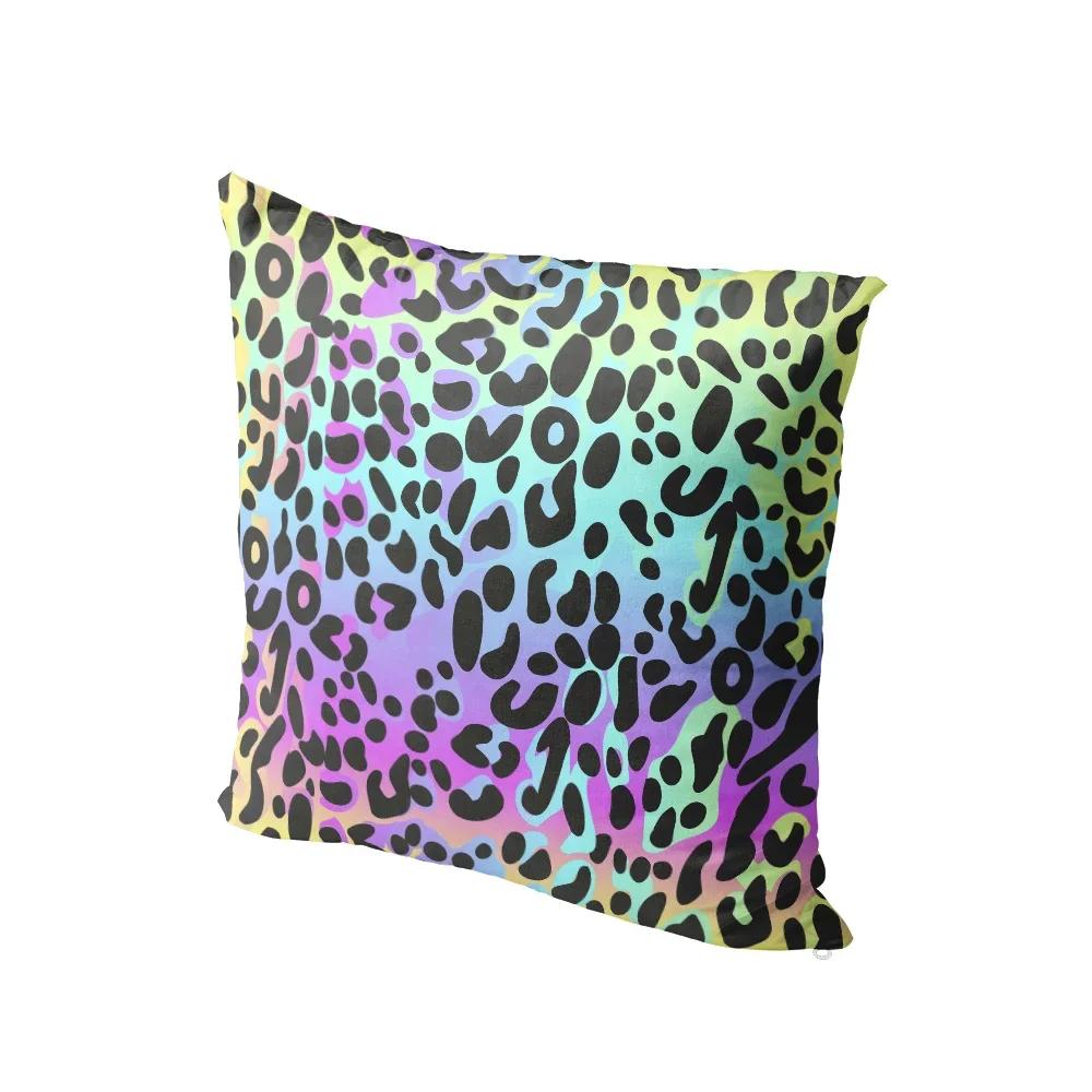 Fashion Leopard Print Pillow Case X Home Party Sofa Bedside Cushion Cover Decorative Body Throw Short Plush Pillowcase