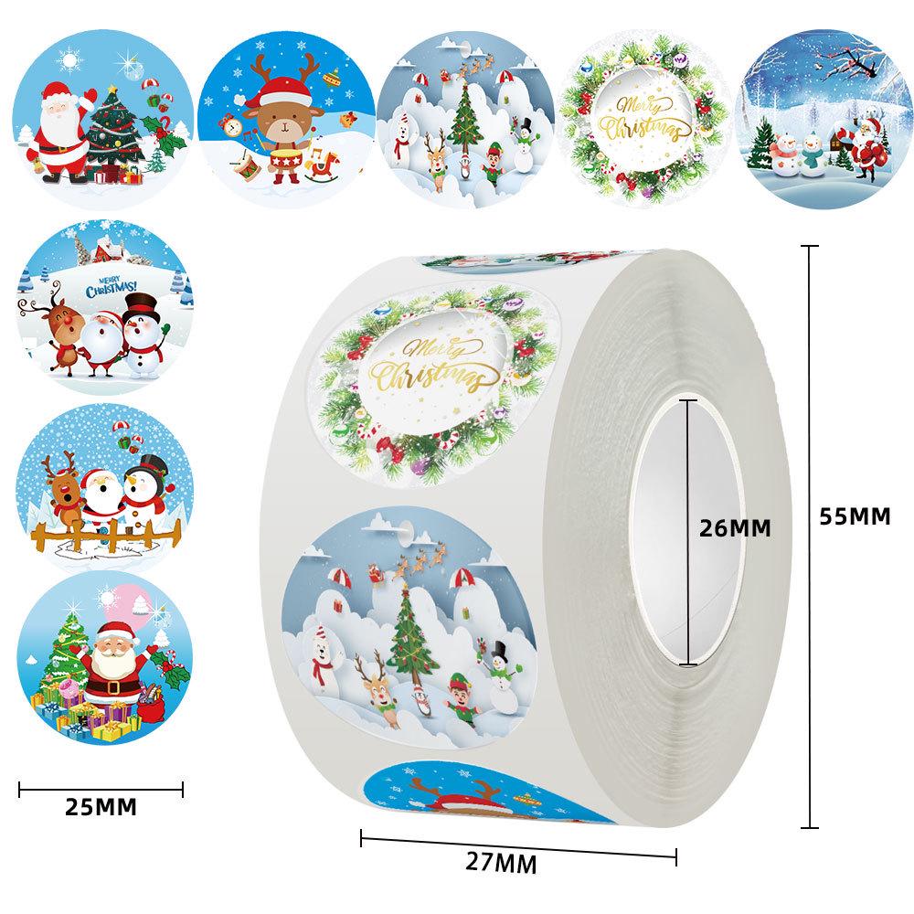 Cartoon Christmas Gift & Reward Self-Adhesive Stickers