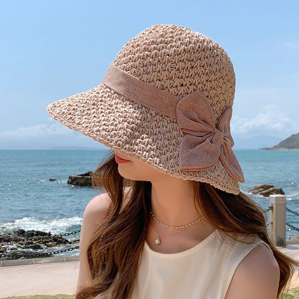 Outdoor Visor Caps Anti-UV Sun Hat Shading Hat Korean Style Cap Seaside Straw Hat Women Sun Hat