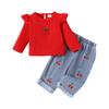 Kids Casual Long-Sleeve Set, Comfortable Daily Wear Outfits