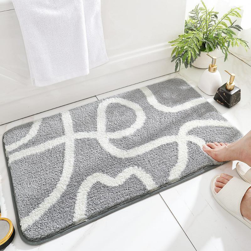 Tappetino da Bagno in Finto Cashmere Antiscivolo Impermeabile per Doccia, per Uso in Bagno e Ingresso