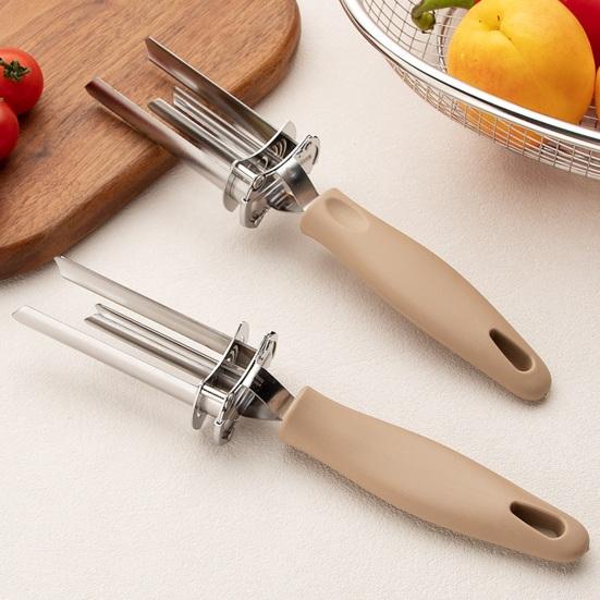Adjustable Fruit Core Remover Tool Stainless Steel Bell Pepper Cutter Deseeder Quick Seeds Removal for Homemade Dishes