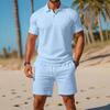 Men's 2026 Summer Casual Set: Short-Sleeve Polo & Shorts Combo