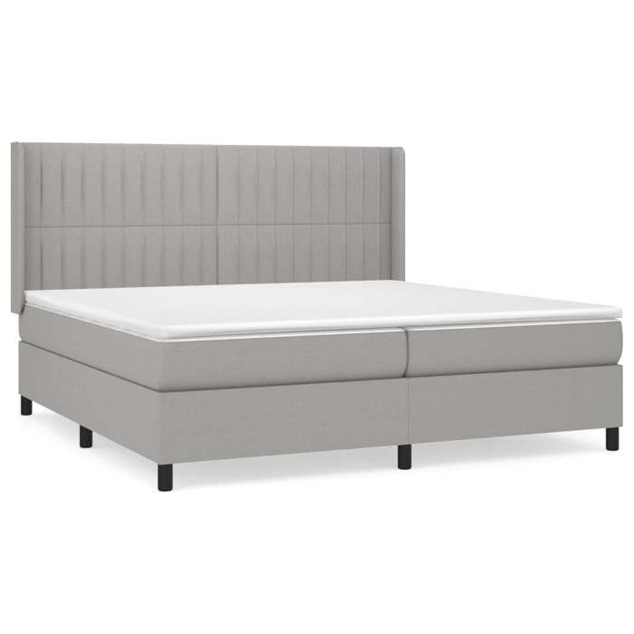 VidaXL Slat Bed Base with Mattress, Upholstered Bed, Double Bed, Adult Bedroom Interior Bed, Modern, 3131617