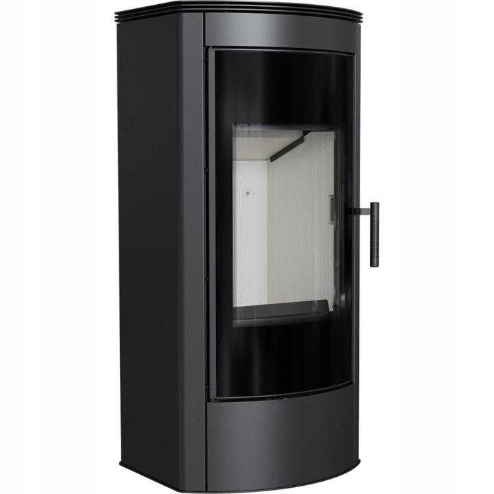Wood Burning Steel Stove KRATKI TITAN Panorama Ø 150 11 kW Self Closing Door