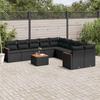 Vidaxl 11-Cz. Set da Giardino, Cuscini Rattan Nero Pe