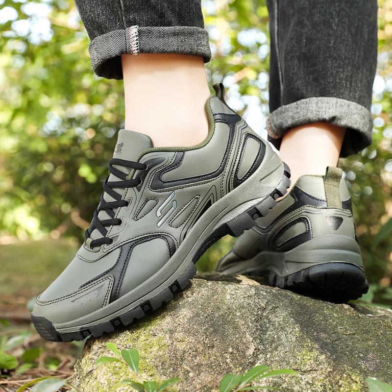 New Men's Tactical Boots Waterproof Climbing Shoes Army Lace Up Work Breathable Anti-Slip Outdoor Male Motorcycle Work Hiking Shoe