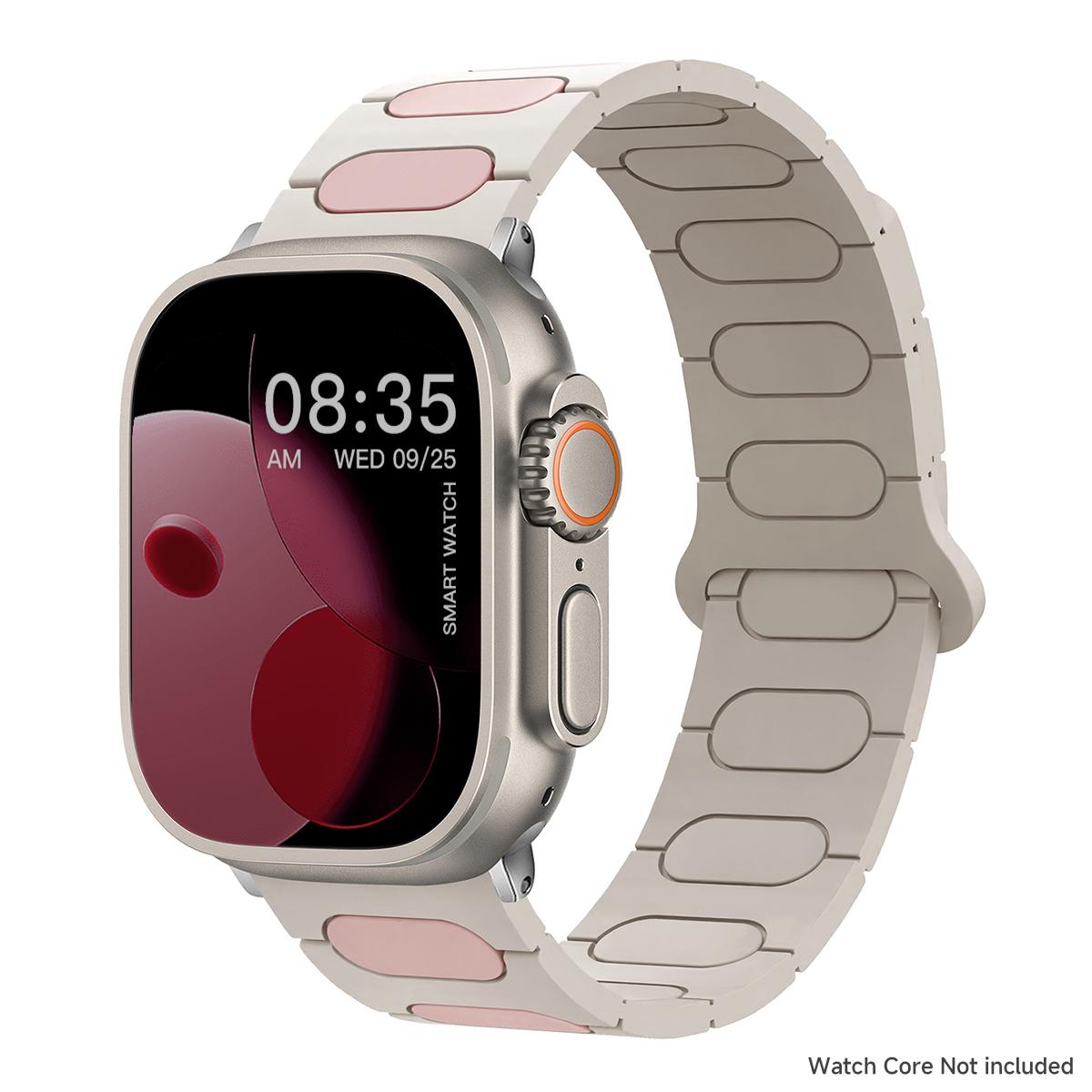 

Magnetic Silicone Strap for Apple Watch 11 10 46mm 42mm 49mm Bracelet for Iwatch Band 9 8 Ultra 3/2 SE 38/40mm 44/45mm Wristband 38-40-41MM