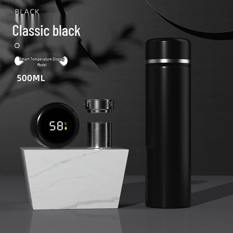 TLAKEHO Smart Insulated Water Bottle with LED Temperature Display