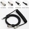 Mechanical Keyboard Aviation Plug Coil USB Type-C Cable Metal Pilot Connector Game GX16 USB Keyboard Cable Keyboard Accessories