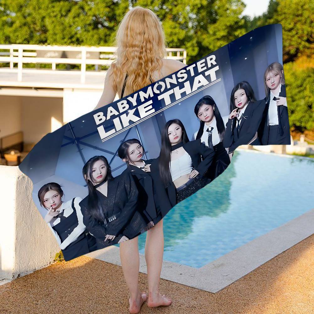 Popular Kpop Group B-Baby M-Monster Beach Towel Colorful Bath Towels For Girl Microfiber Quick Dry Sand Free Beach Yoga