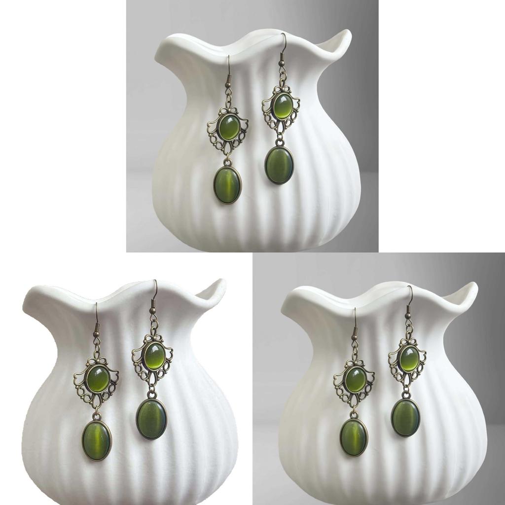 Medieval Style Retro Alloy Earrings With Handcrafted Finish For Ladies