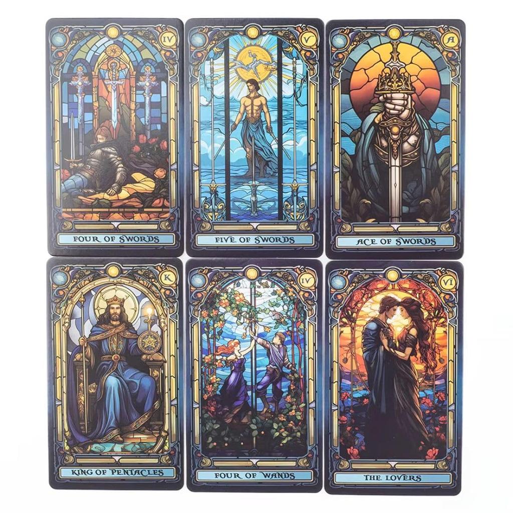Tarot Celestial Taros Stained Glass 78 Etherea Bonus Included [AiO JAPAN] Cards, Tarot, Cards, Taros, (Celestial Taros)