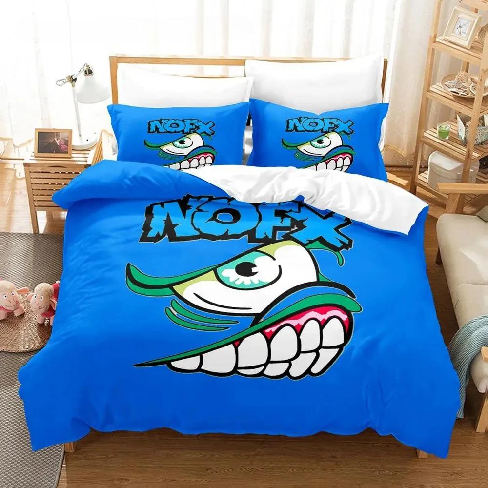 New Nofx Rock Band Bedding Set Single Twin Full Queen King Size Bed Set Adult Boy Bedroom Duvet cover Sets 3D Anime