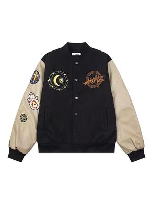 Cross American Patchwork Men's Baseball Jacket - Retro Niche, Autumn/Winter 2025