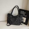 Denim Tote Bag Women's Large Capacity Commuting Shoulder Bag Crossbody Bag