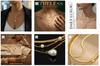 Shein Multilayer Snake Chain Pearl Pendant Necklace - French Style Accessories, Vacuum Electroplated, In Stock