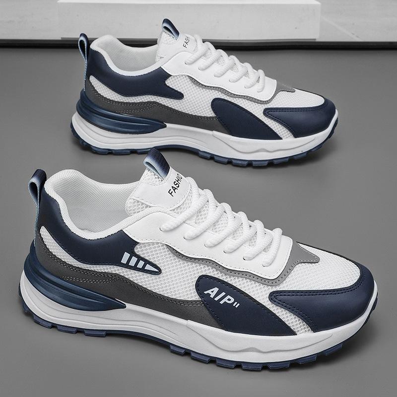 Sommer Herrenschuhe Neue Atmungsaktive Mesh-Schuhe Trendige Vielseitige Plateau-Sportschuhe Lässige Lauf-Dad-Schuhe