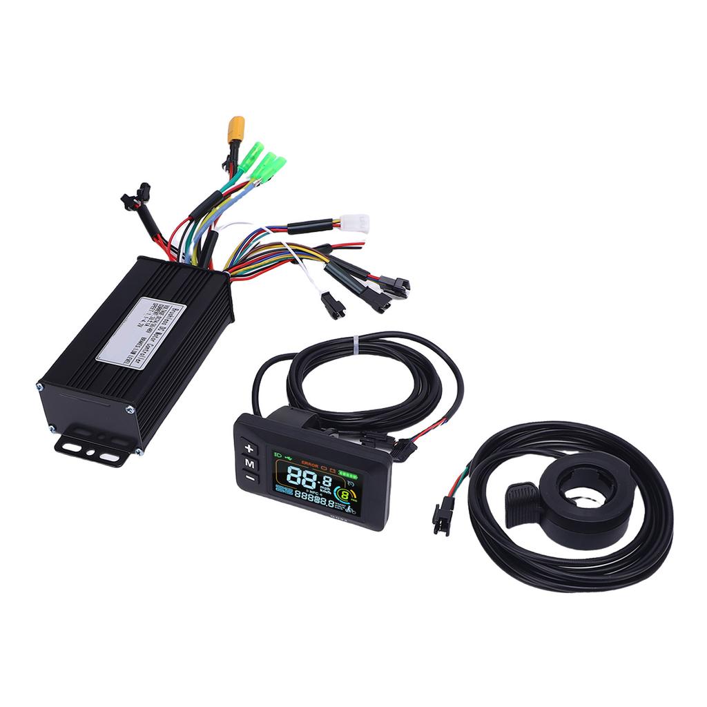 Electric Scooter Conversion Kit 26A Controller Rainproof LCD GD02 Color Display Meter 130X Thumb Throttle for 36V 48V