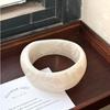 Ombre Resin Bangle: Wide Irregular Design, Vintage Minimalist Style