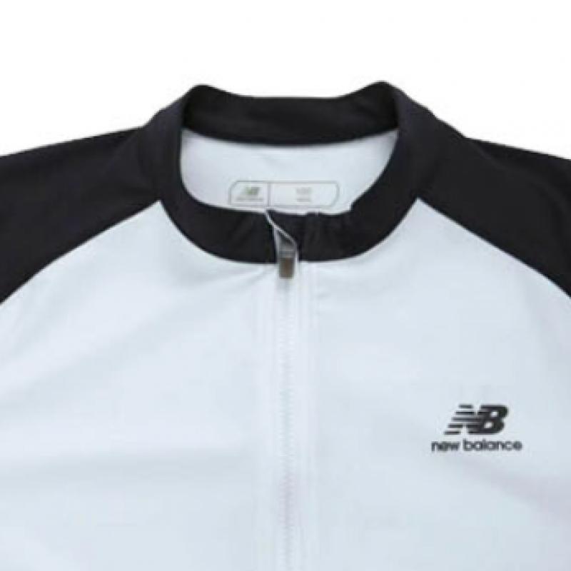 New Balance Club Nbmdd32703 Wh Summer Zip Up Rash Guard Unisex Male