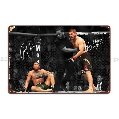 Khabib Nurmagomedov Metallplakette Poster Partyteller Retro Wanddekoration Plaketten Design Blechschild Poster