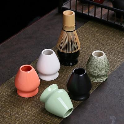 Držák na šlehače Matcha Čajový obřad Čajový obřad Japonská mísa Matcha Keramický stojan Chasen Domácí čajovna Ručně vyráběná čajová jídelna Tazas