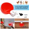 50 Pcs Automatic Chicken Drinker Bowl Duck Plastic Drinking Cup Chicken Feeder Bird Water Dispenser Poultry Water Supply Device