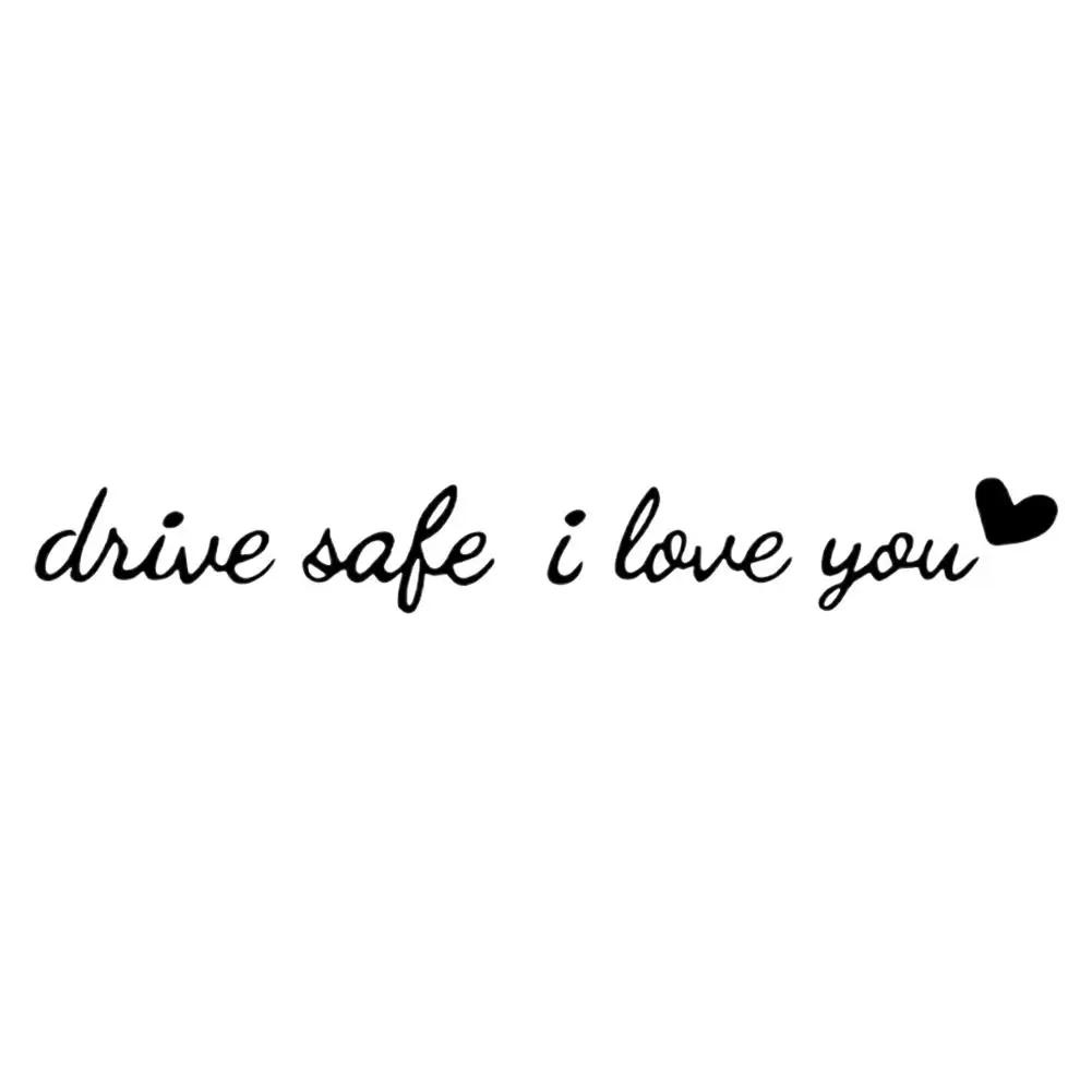 Universal Car Safety Mirror Window Sticker Decal Drive You I Love Decals Interior Safe Automotive Decor J9G3