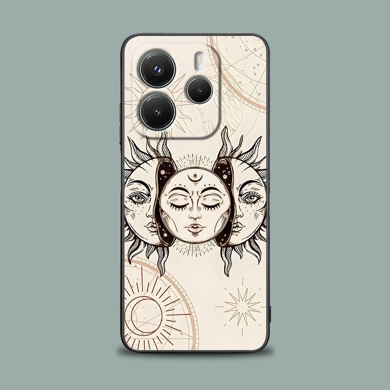 Handyhülle für Xiaomi Redmi 15C 14C 12C 13C Redmi Note 15 14 13 12 11 10 Pro Plus 12S Hülle Sonne Mond Tarotkarte Astrologie Magie