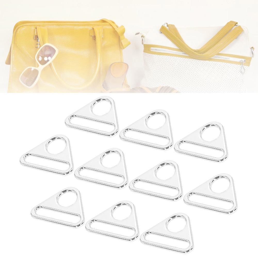10pcs 38mm Luggage Accessories Zinc Alloy Portable Triangle Buckles Rose Gold Lightweight Zinc Alloy Buckles Decorative Use