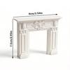 3D Embossed Pattern Miniature Fireplaces Model Doll House Accessory With Flower Carving For 1/12 Scale Model Scene Display