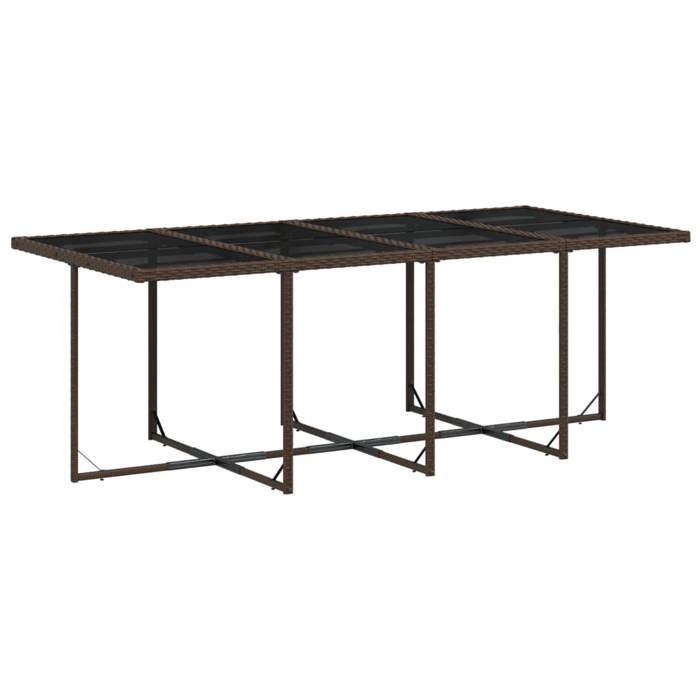 VidaXL Ensemble à manger de jardin et coussins 9 pcs marron poly rotin 3210741