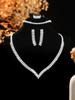 Elegant Rhinestone Zirconia Necklace & Jewelry Set for Bridal & Evening Wear