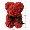 Artificial Flowers 25cm Rose Bear Girlfriend Anniversary Christmas Valentine's Day Gift Birthday Present For Wedding Party