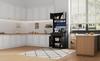180 Cm Kitchen Cabinet, Tall Cabinet with LED, Kitchen Shelf with Socket, Spice Rack and Large Drawer for Kitchen, Dining Room & Living Room