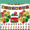 Conjunto de Decoración para Fiesta de Cumpleaños de Super Mario con Globos Vibrantes y Pancarta
